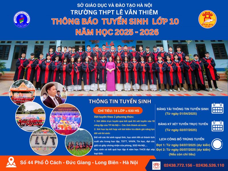 Một số thông tin trọng tâm Tuyển Sinh Lớp 10 năm học 2025 - 2026