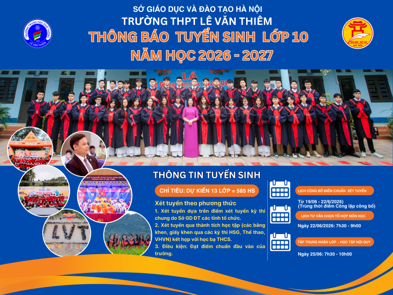 THÔNG BÁO TUYỂN SINH LỚP 10 NĂM HỌC 2026 - 2027