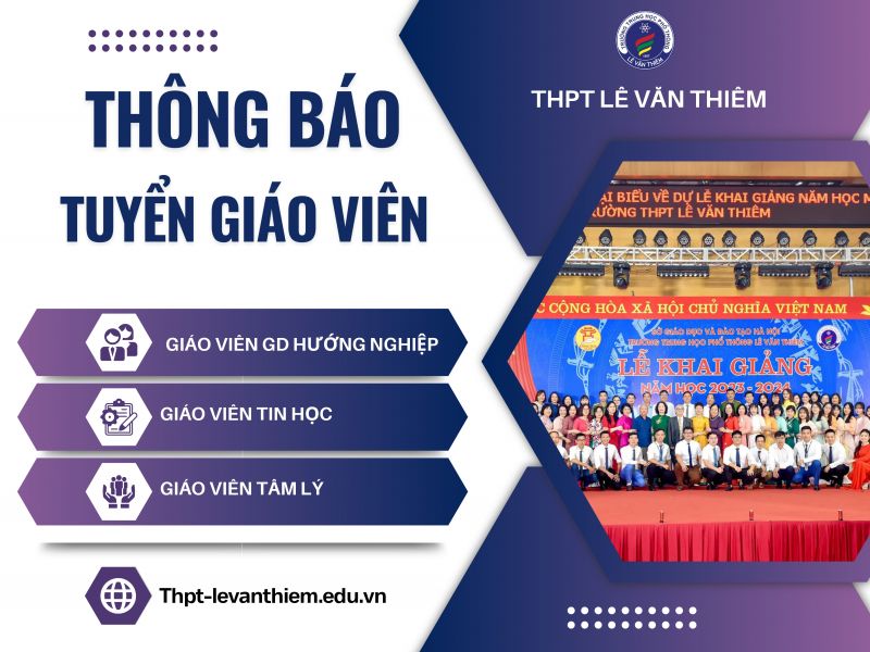 THÔNG BÁO TUYỂN DỤNG GIÁO VIÊN GIẢNG DẠY TẠI HÀ NỘI